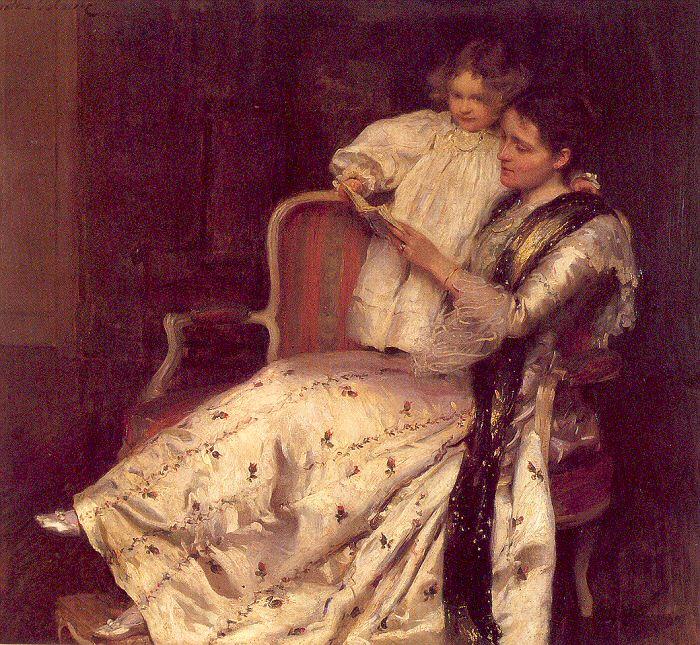 Osborne, Walter Mrs. Noel Guinness and her Daughter, Margaret Norge oil painting art